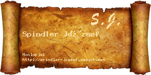 Spindler József névjegykártya